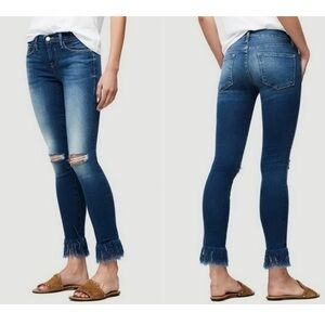 *FRAME* Le Skinny De Jeanne Shredded Raw Lambeth Jeans